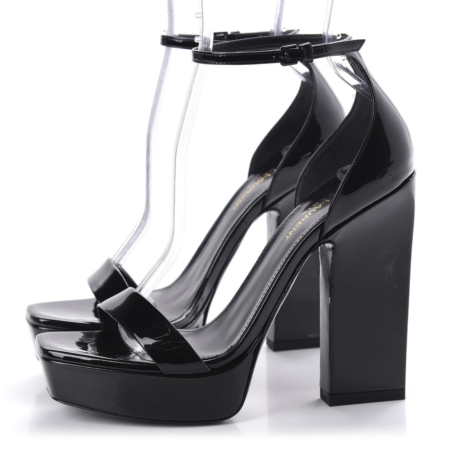 Patent Debbie 105 Platform Sandals 37.5 Black