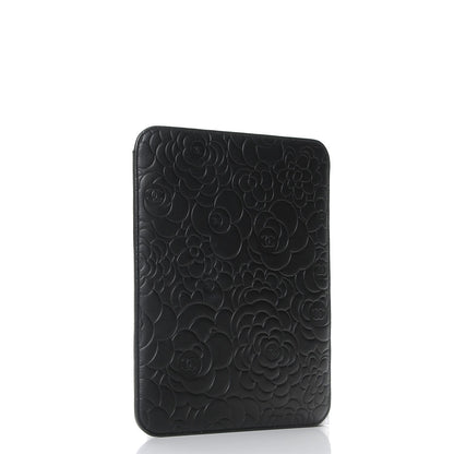 Chanel Lambskin Camellia Embossed iPad Case Black 3 of 9
