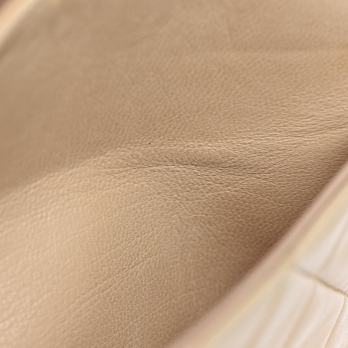 Lambskin Quilted Small Double Flap Beige