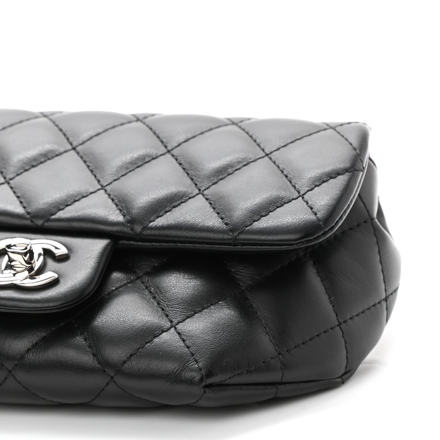 Chanel Calfskin Quilted CC Uniform Flap Belt Bag Black 10 of 10