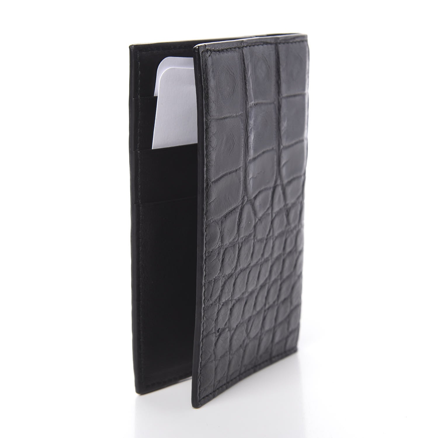Gucci Crocodile Passport Case Black 3 of 9