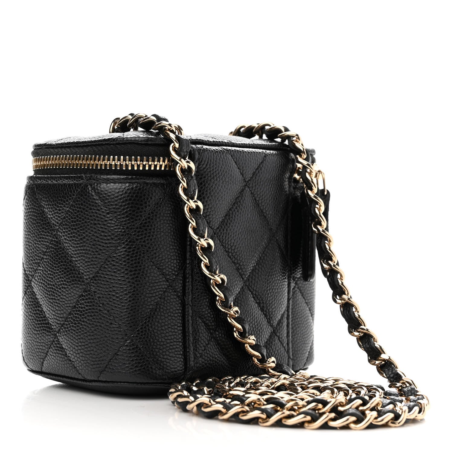 Chanel Caviar Quilted Mini Vanity Case With Chain Black 3 of 11