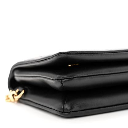 Louis Vuitton Lambskin Embossed Monogram Pochette Coussin Black 9 of 10