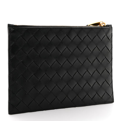 Bottega Veneta Nappa Intrecciato Wristlet Zip Wallet Black 3 of 7