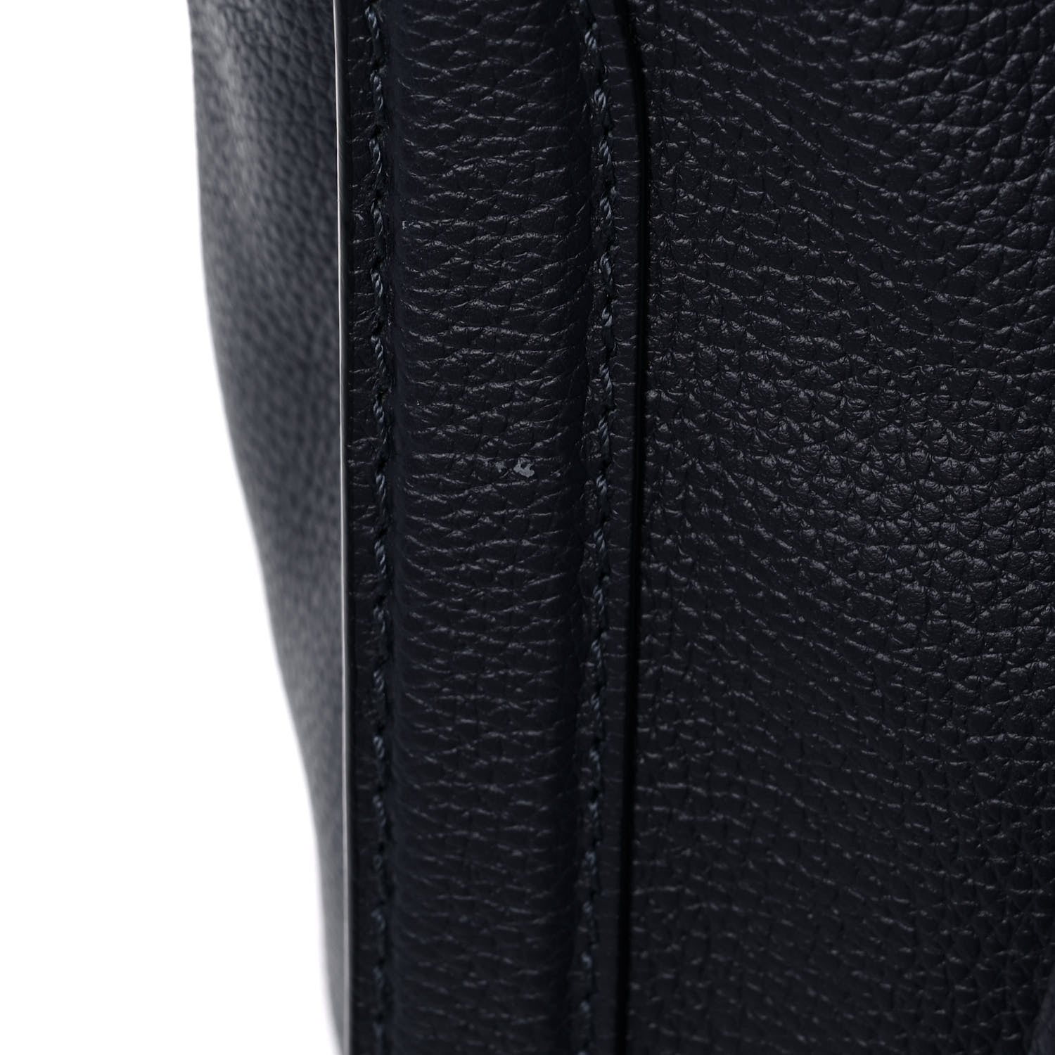 Alexander McQueen Pebbled Calfskin Large Skull Padlock Zip Around Tote Navy 15 of 17
