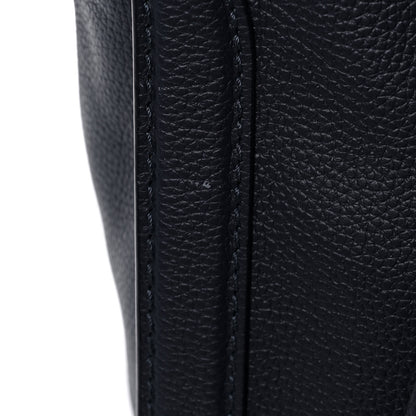 Alexander McQueen Pebbled Calfskin Large Skull Padlock Zip Around Tote Navy 15 of 17