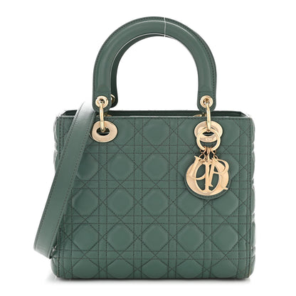 Christian Dior Lambskin Cannage Medium Lady Dior Orage 1 of 11