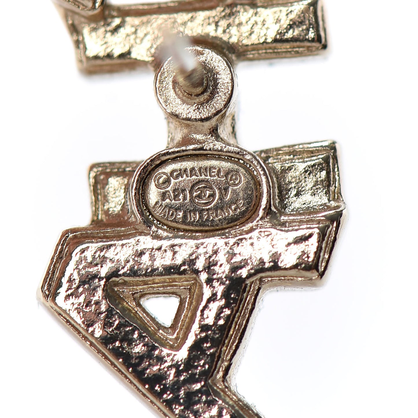 Crystal Pearl Signature Stud Earrings Gold