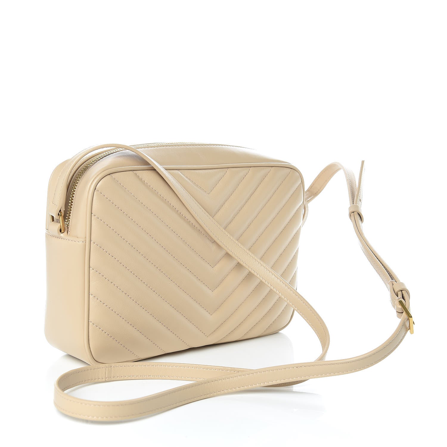 Saint Laurent Calfskin Matelasse Monogram Lou Camera Bag Nude Powder 3 of 9