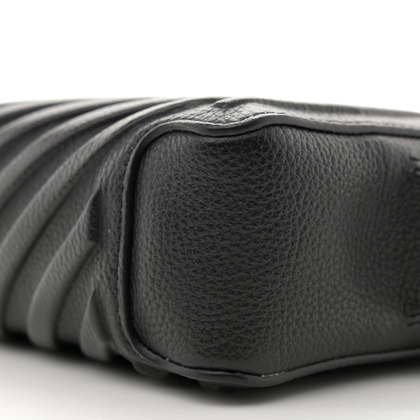 Grained Calfskin Embossed Car Camera Bag Black