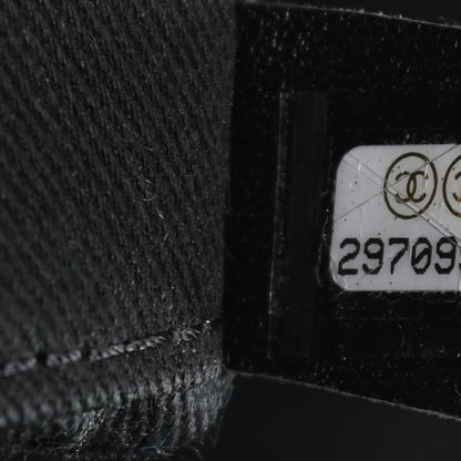 Chanel Mixed Fibers Calfskin Striped Medium Deauville Tote Black 7 of 11