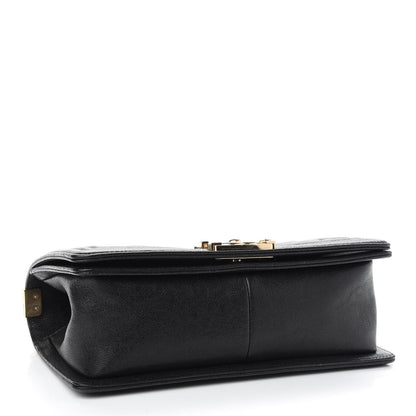 Chanel Caviar Chevron Quilted Medium Boy Flap Black 4 of 9