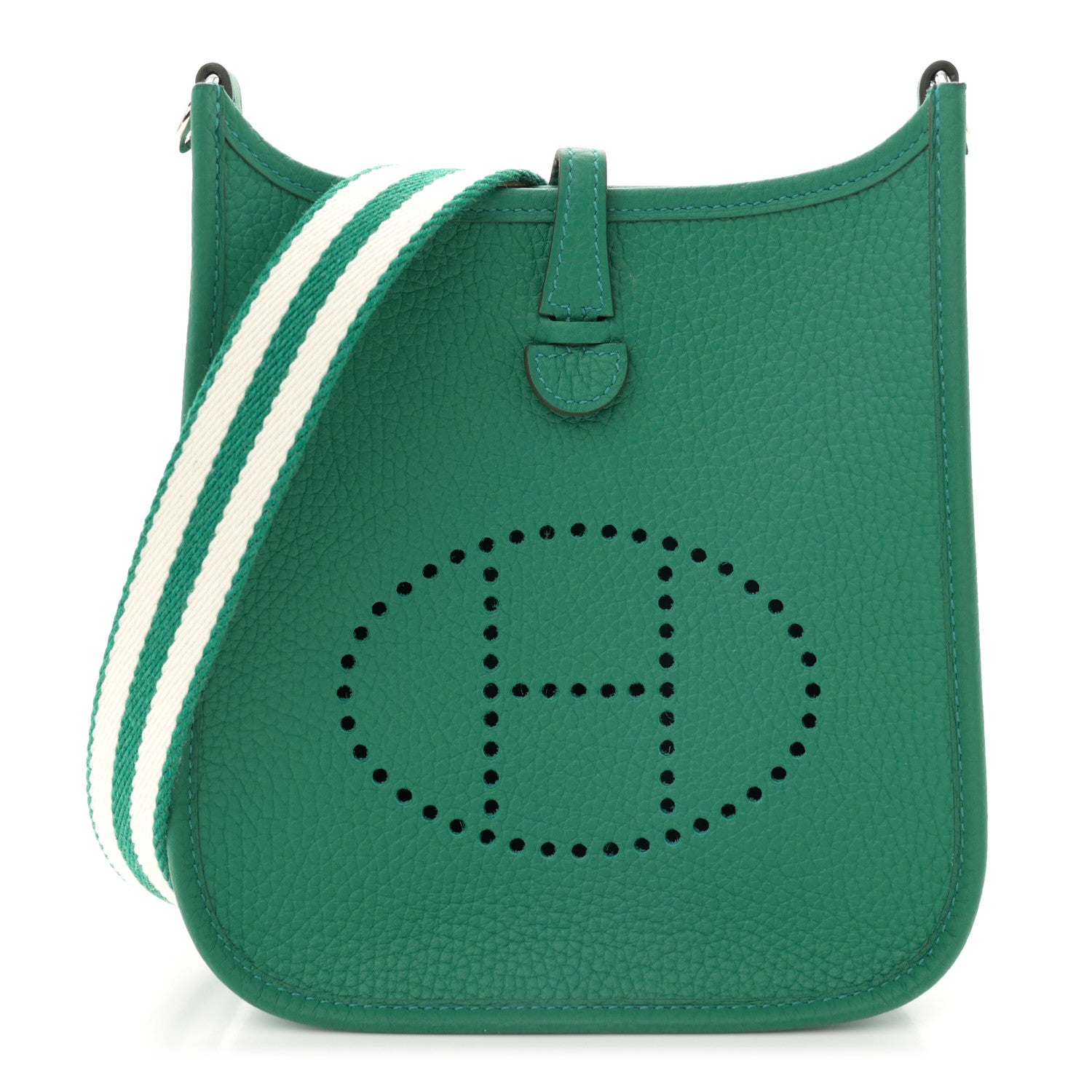 Hermes Taurillon Clemence Amazone Evelyne TPM Vert Vertigo 1 of 10