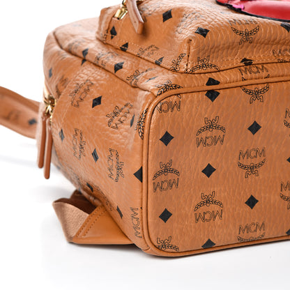 MCM Visetos Small Rooster Stark Backpack Cognac 5 of 9