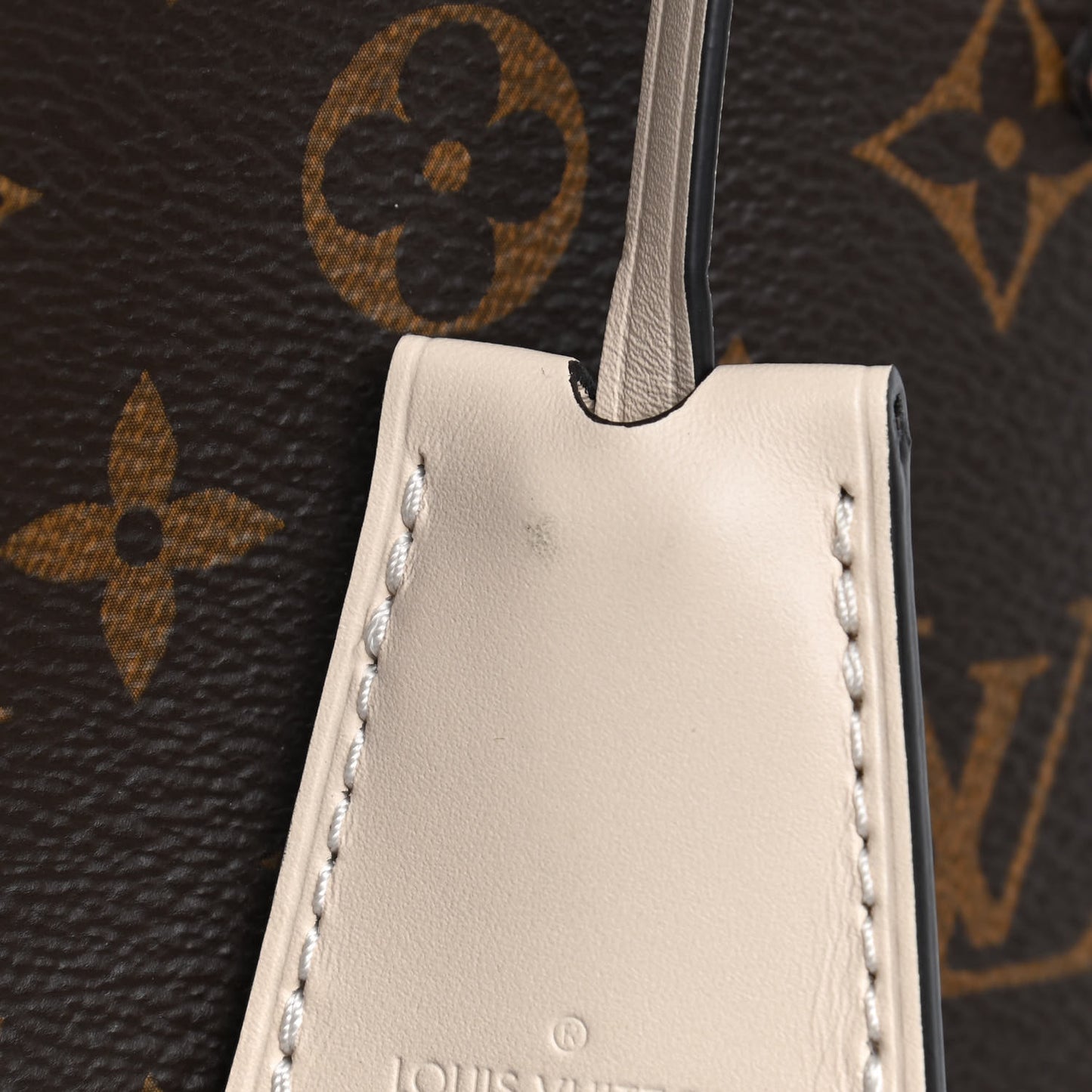 Calfskin Monogram Fold Tote MM Black Wine Cream