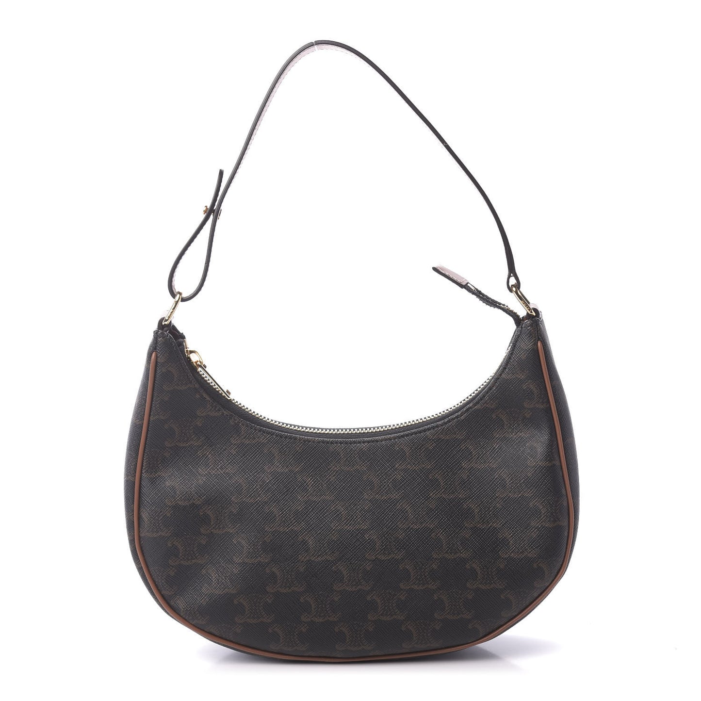 Triomphe Canvas Calfskin Ava Shoulder Bag Tan