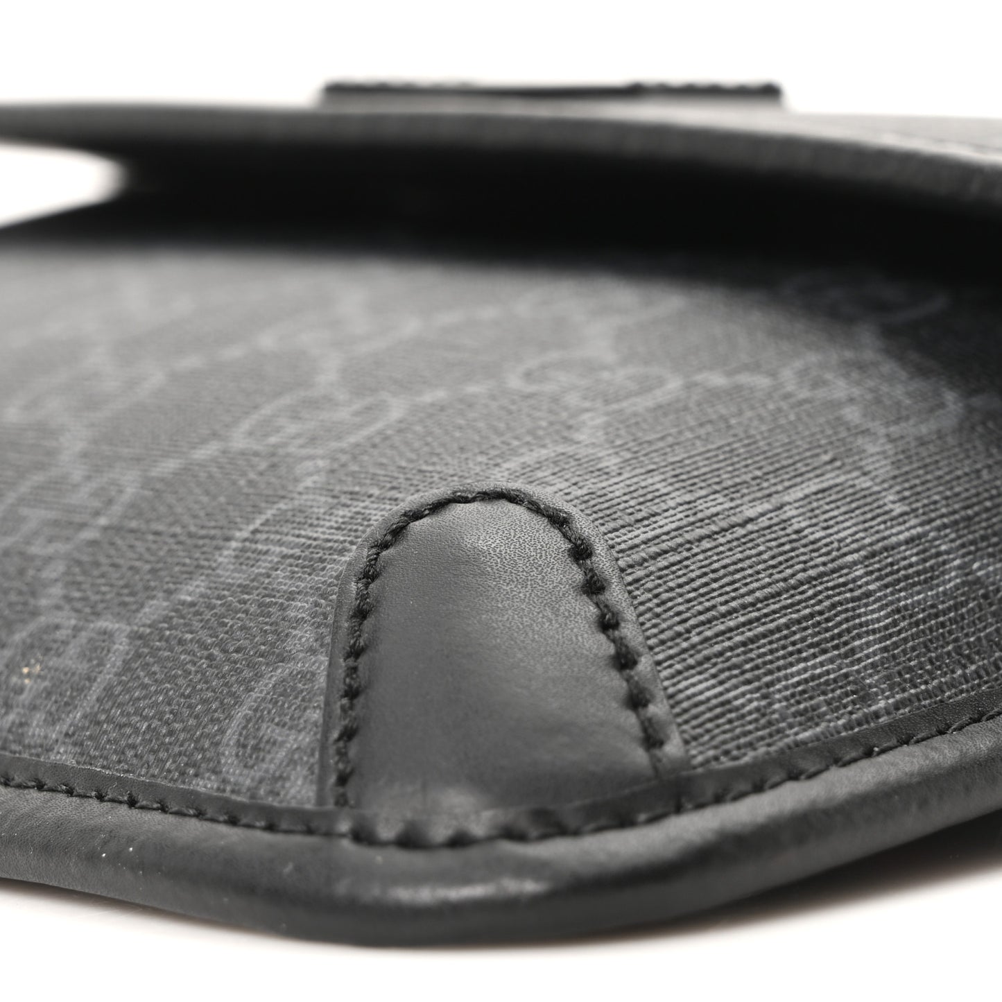 GG Supreme Monogram Web Slim Belt Bag Black Grey