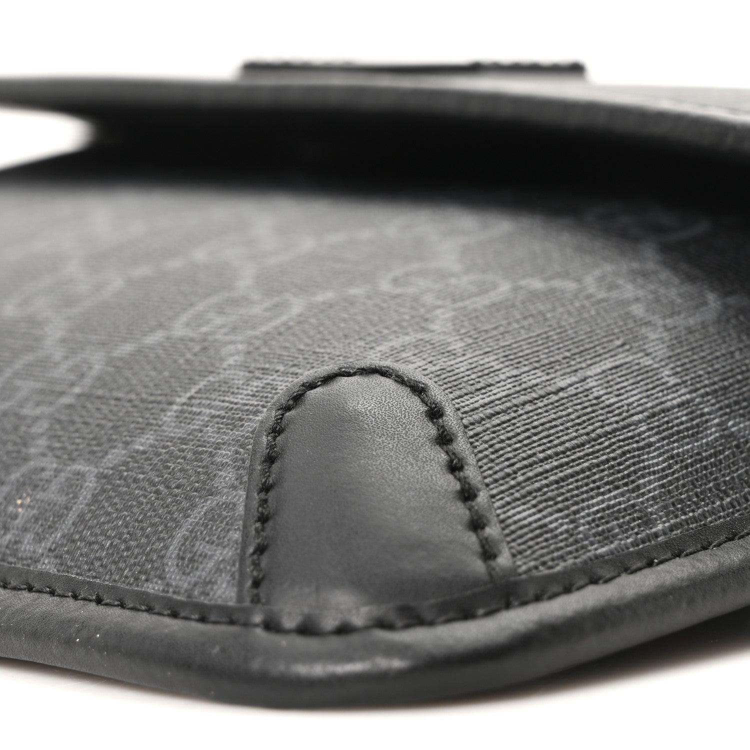 Gucci GG Supreme Monogram Web Slim Belt Bag Black Grey 10 of 11