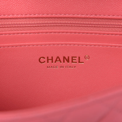 Chanel Caviar Quilted Mini Top Handle Rectangular Flap Pink 8 of 9
