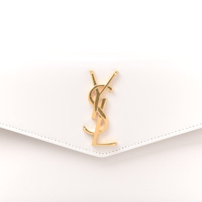 Saint Laurent Smooth Shiny Calfskin Medium Uptown Removable Pouch White 8 of 8