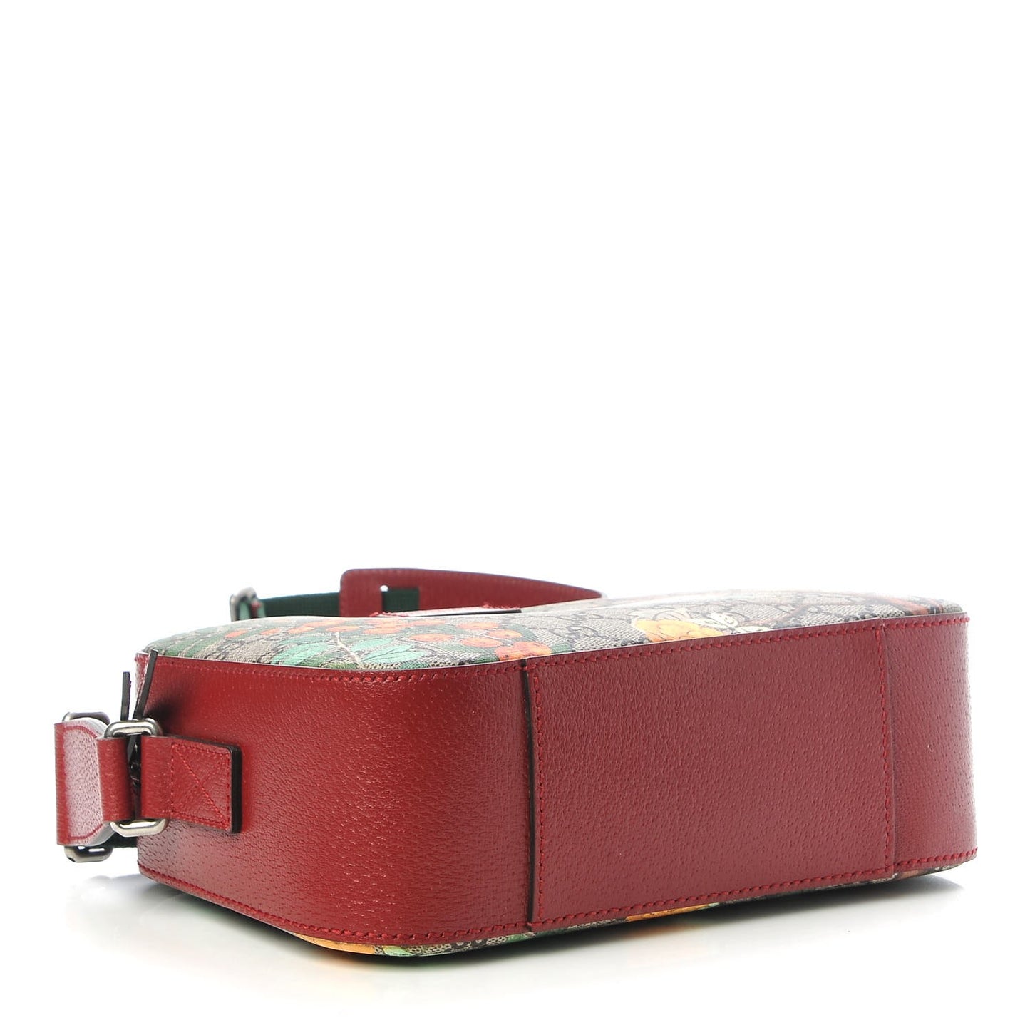 GG Supreme Monogram Tian Web Camera Bag Beige Multicolor Red