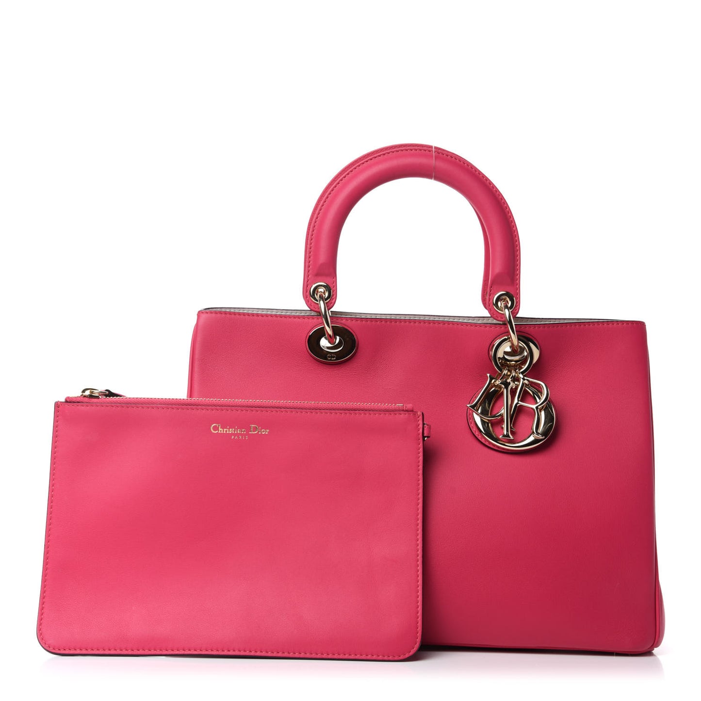 Smooth Calfskin Medium Diorissimo Tote Fuchsia