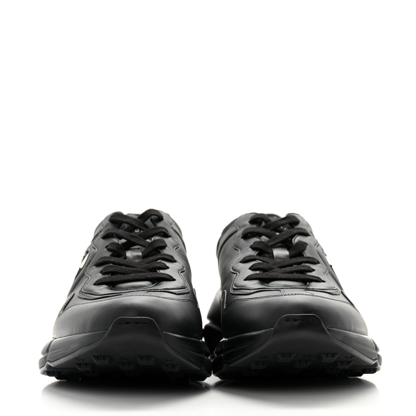 Dali Soft Calfskin Cut Out Interlocking G Mens Rhyton Sneakers 9 Black Ivoire