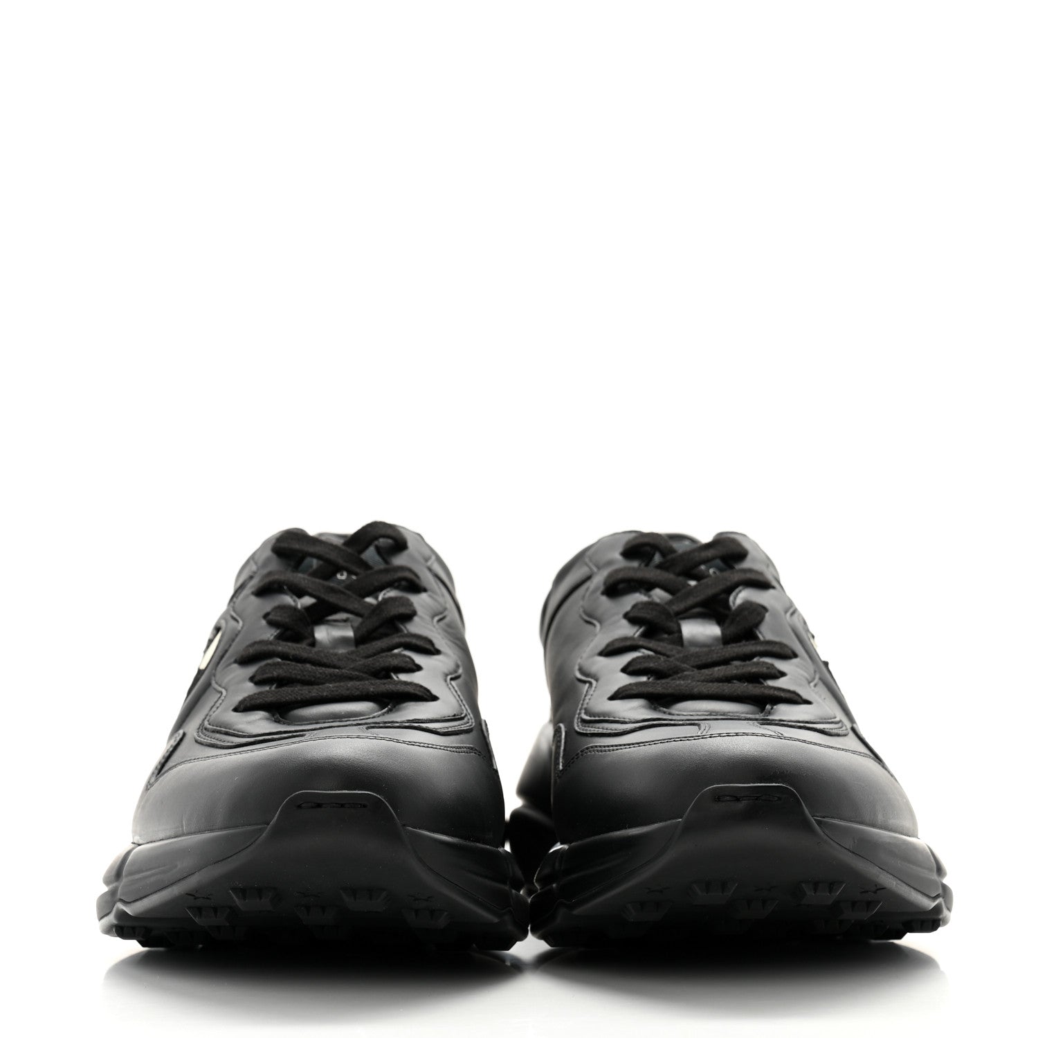 Gucci Dali Soft Calfskin Cut Out Interlocking G Mens Rhyton Sneakers 9 Black Ivoire 2 of 11