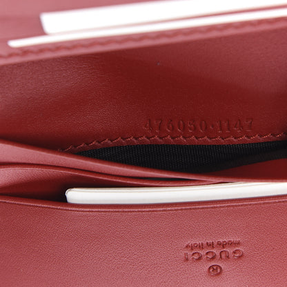 Gucci GG Supreme Monogram Cherry Embellished Card Case Wallet Hibiscus Red 6 of 7