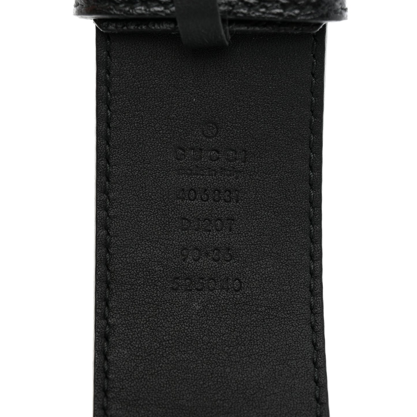 Textured Calfskin Double G 40mm Belt 90 36 Black