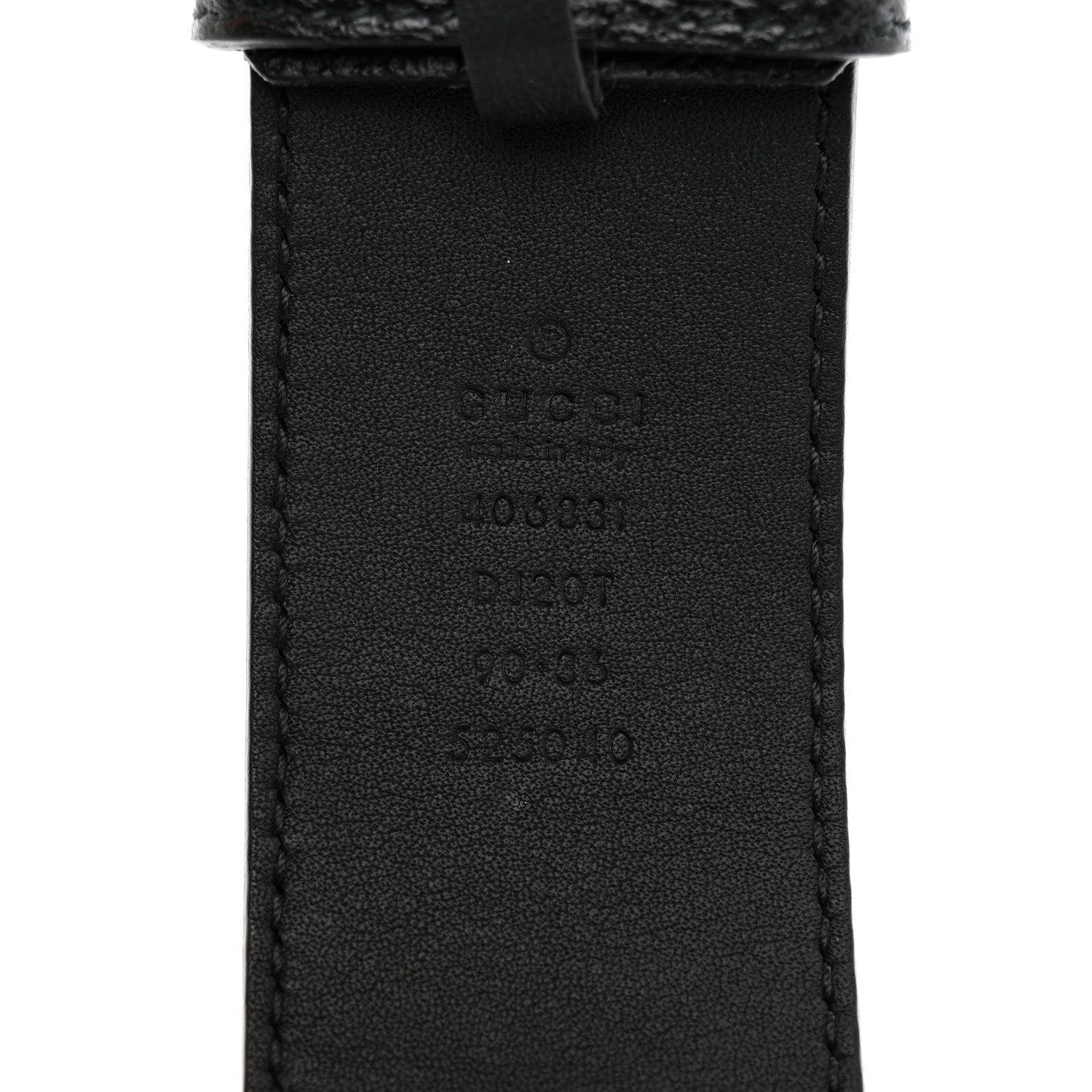 Gucci Textured Calfskin Double G 40mm Belt 90 36 Black 3 of 5