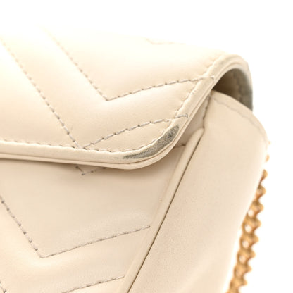 Gucci Calfskin Matelasse Super Mini GG Marmont Shoulder Bag White 11 of 11