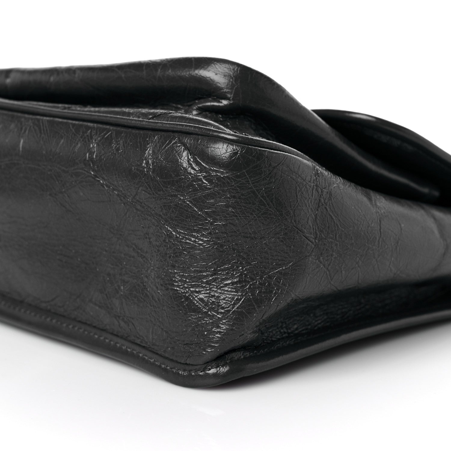 Saint Laurent Crinkled Calfskin Matelasse Monogram Medium Niki Chain Satchel Storm 9 of 10