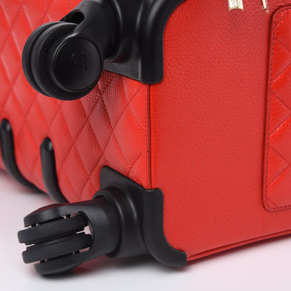 Chanel Calfskin Quilted Coco Case Trolley Red 13 of 14