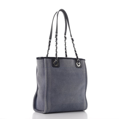 Chanel Canvas Mini Deauville Tote Denim Blue 3 of 9