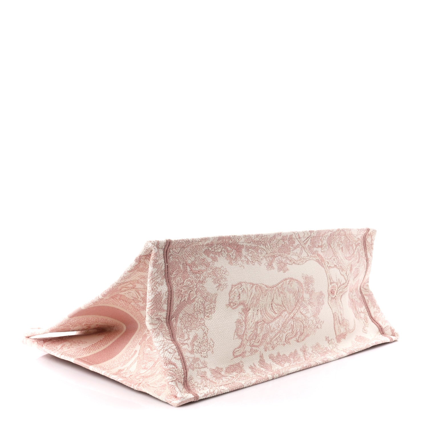 Christian Dior Canvas Toile De Jouy Embroidered Large Book Tote Pink 4 of 10