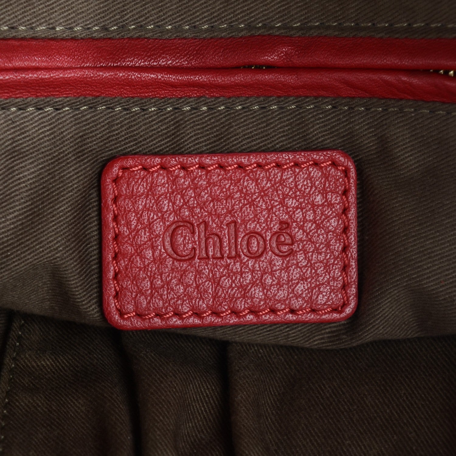 Chloe Calfskin Medium Marcie Satchel Holly Berry 7 of 9