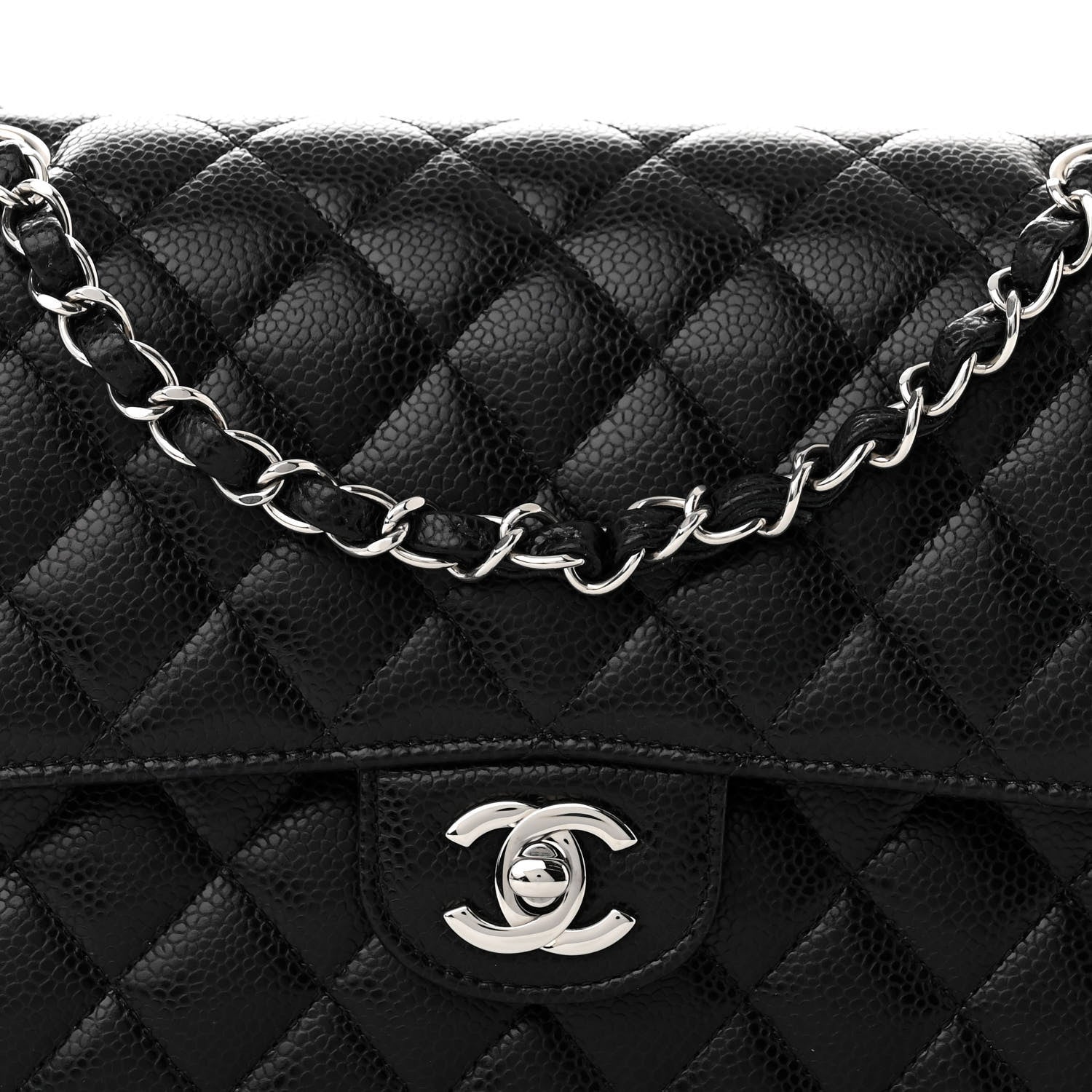 Chanel Caviar Quilted Medium Double Flap Black 8 of 10
