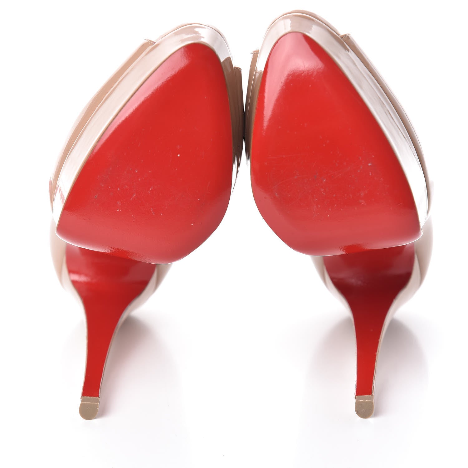Christian Louboutin Patent Lady Peep 150 Pumps 36.5 Nude 5 of 7