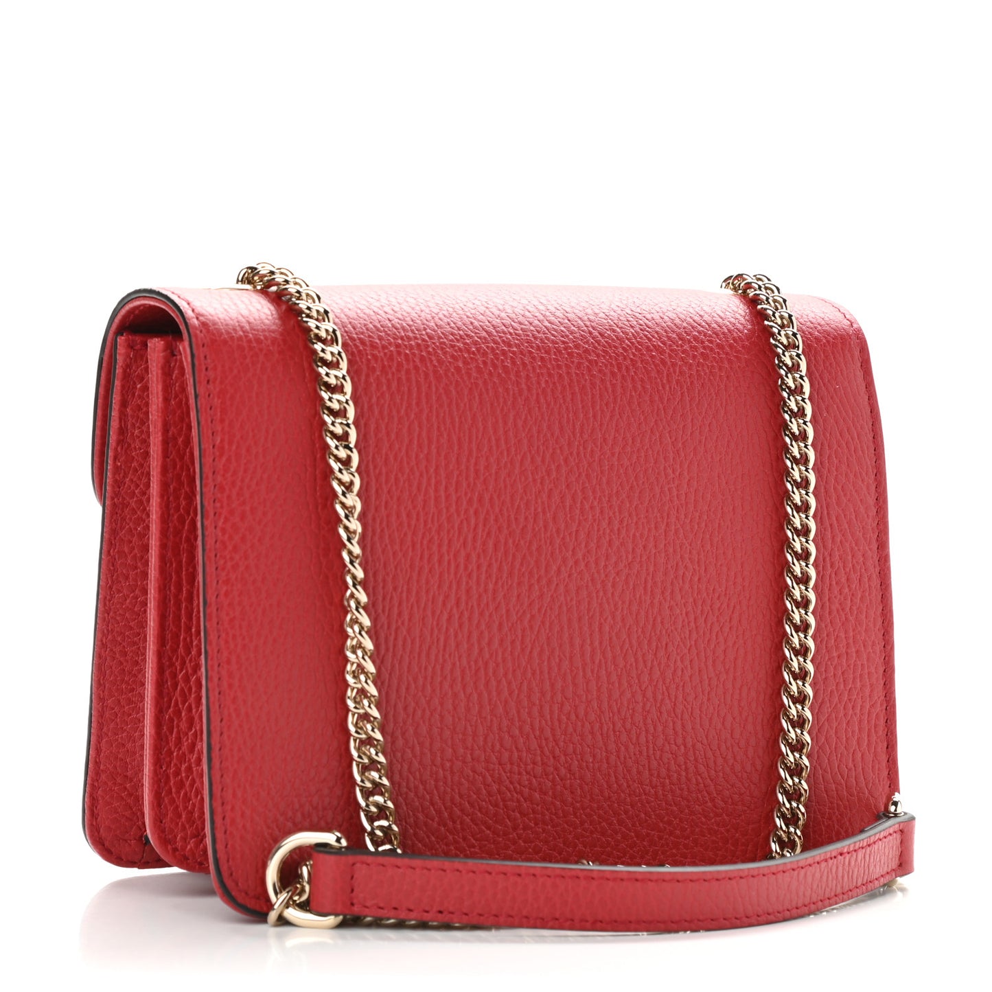 Dollar Calfskin Small Interlocking G Shoulder Bag Red