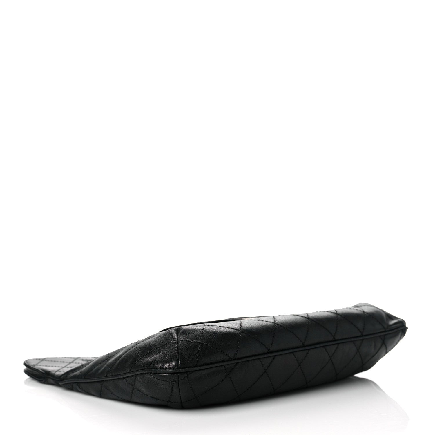 Chanel Calfskin Stitched CC Flap Clutch Black 4 of 15