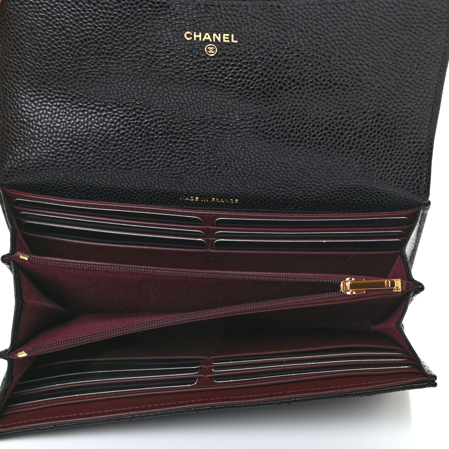 Chanel Caviar Quilted Large Gusset Flap Wallet Black 5 of 8