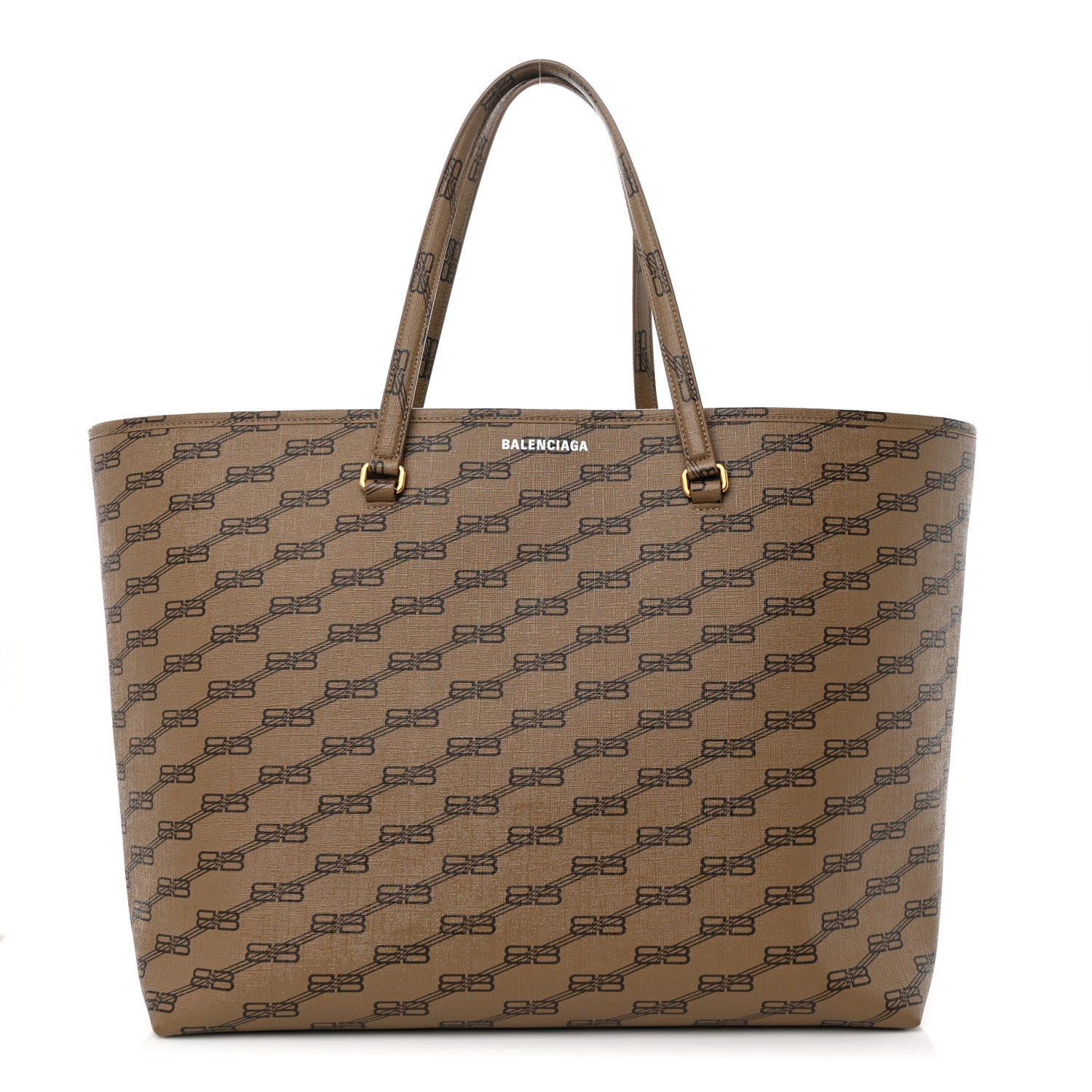 Balenciaga Coated Canvas BB Monogram Large Signature East West Shopper Bag Beige Brown 1 of 11