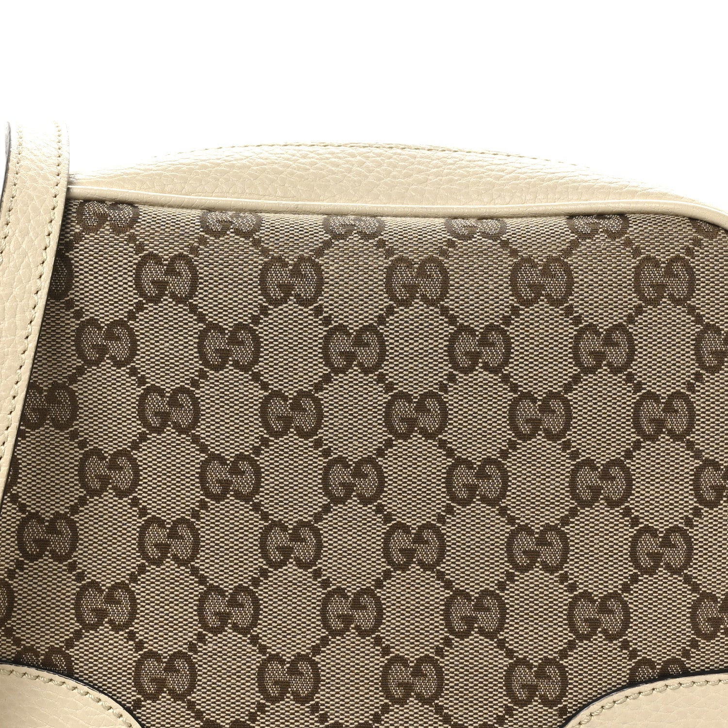 Gucci Monogram Dollar Calfskin Mini Bree Messenger Bag Beige Ebony Avoire 8 of 10