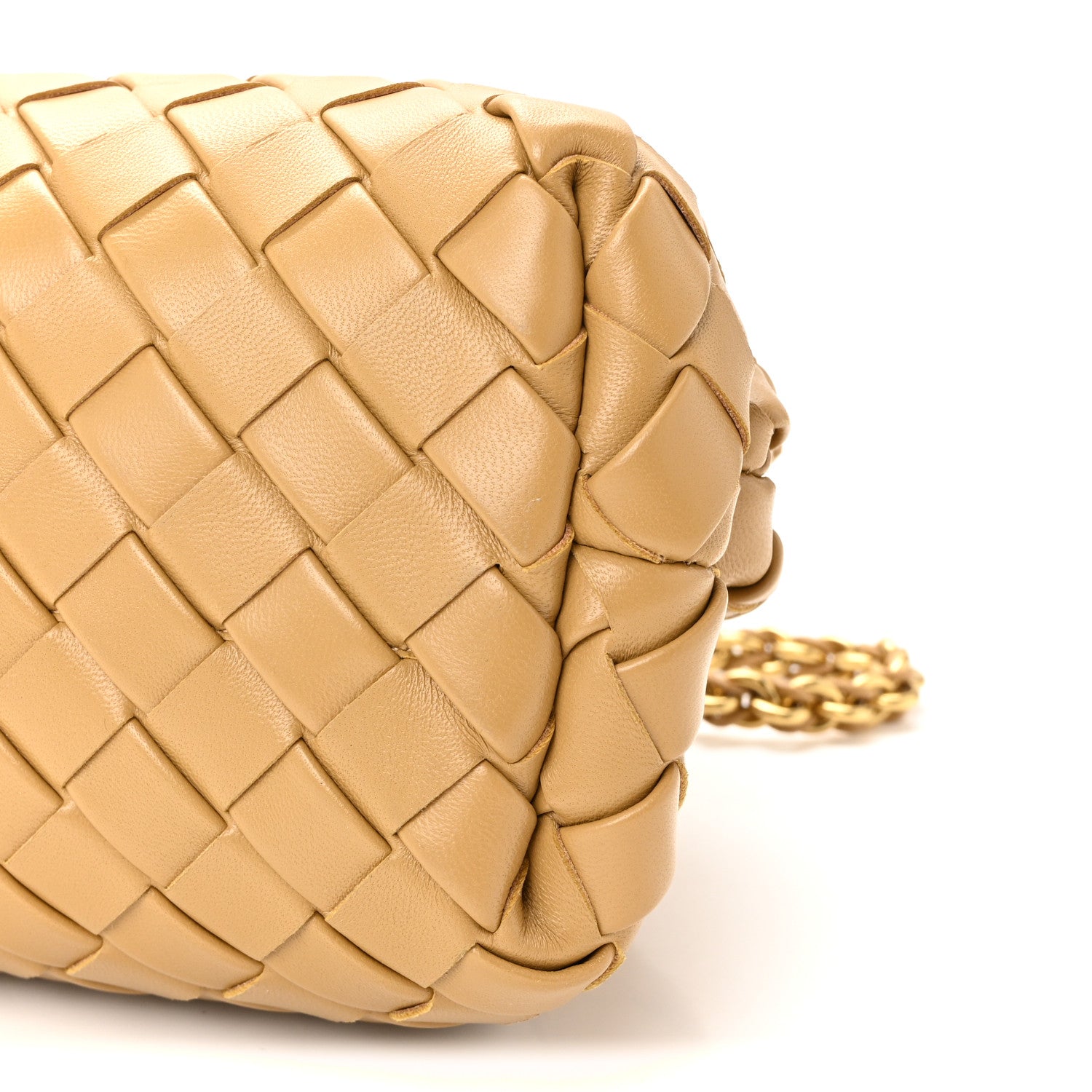 Bottega Veneta Nappa Intrecciato Teen The Lauren 1980 Clutch With Chain Praline 9 of 9