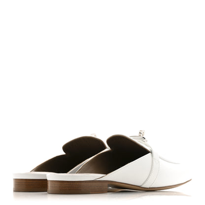 Hermes Calfskin Oz Mules 37.5 White 5 of 10