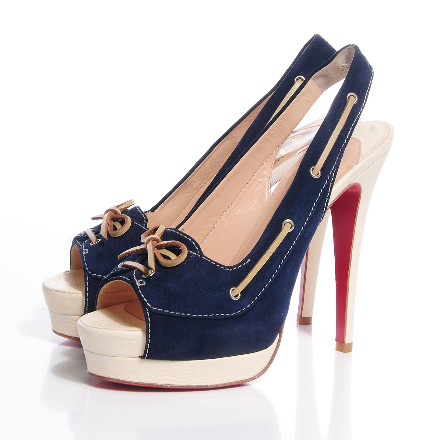 Suede Jefferson Plato 140 Pumps 36.5 Navy