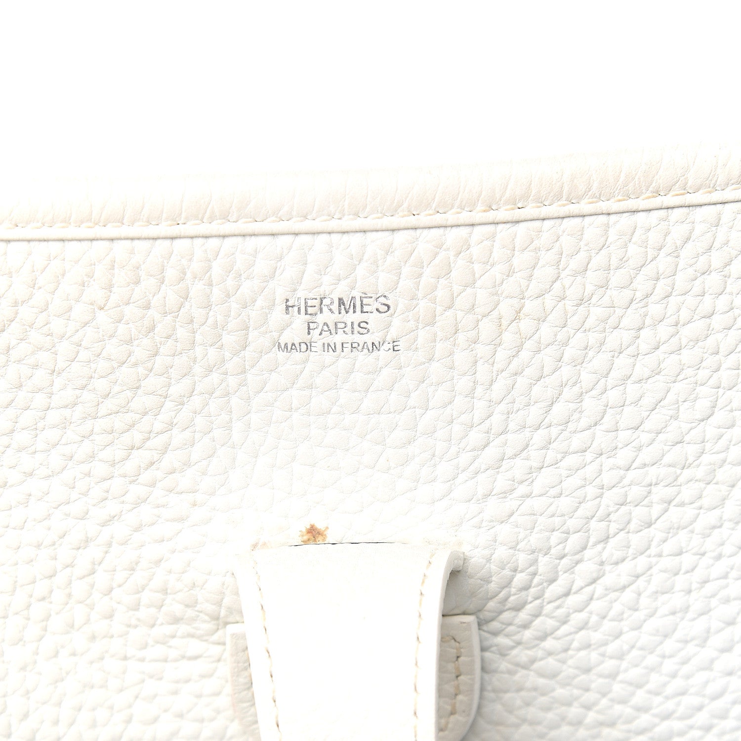 Hermes Taurillon Clemence Amazone Evelyne III PM White Mykonos 5 of 11