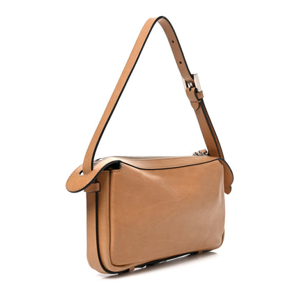 Fendi Vitello Mini Simply Fendi Shoulder Bag Miele Scuro 3 of 10