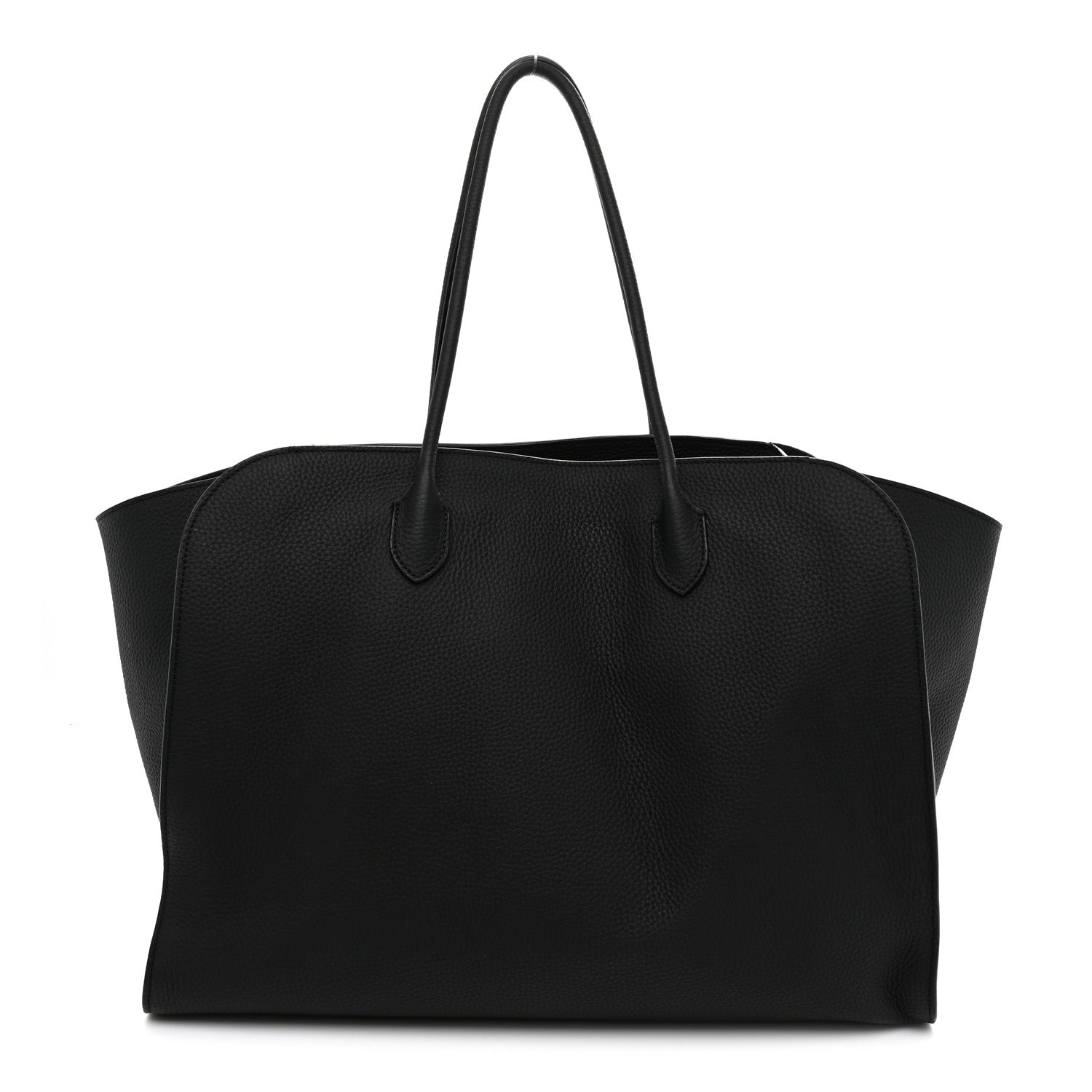 The Row Matte Grained Calfskin Marlo 17 Black 1 of 9